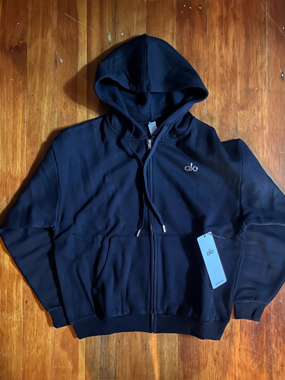 Alo Yoga Full Zip Hoodie Black Medium